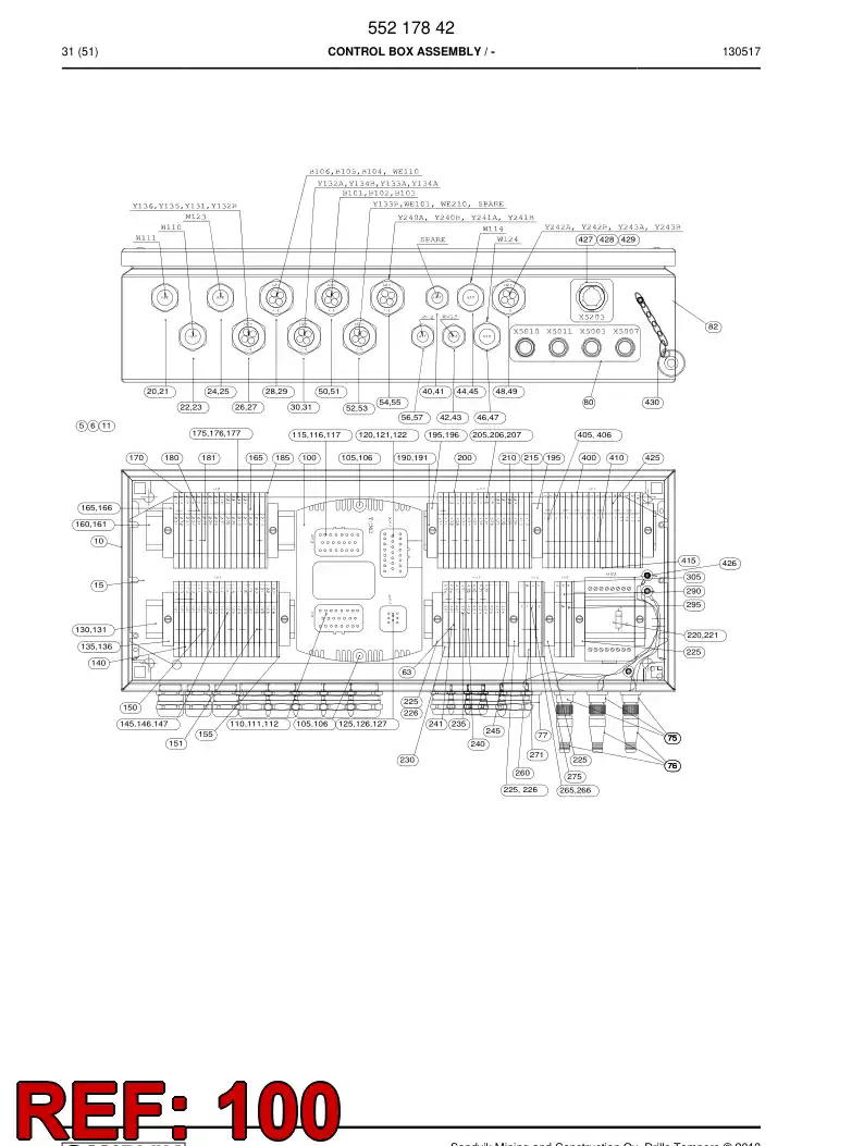 55078402a 550 784 02a Programmed Electronic Assembly - Sandvik Technical Drawing