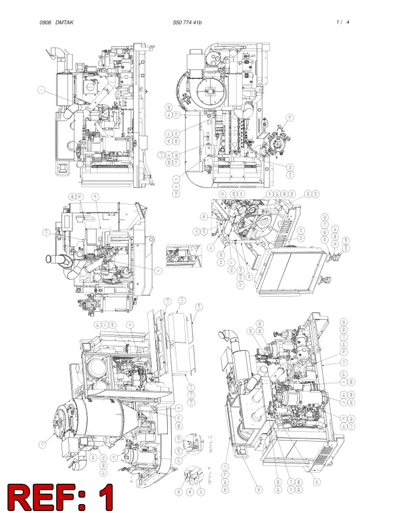 55078466 550 784 66 ENGINE ASSEMBLY - Sandvik Technical Drawing