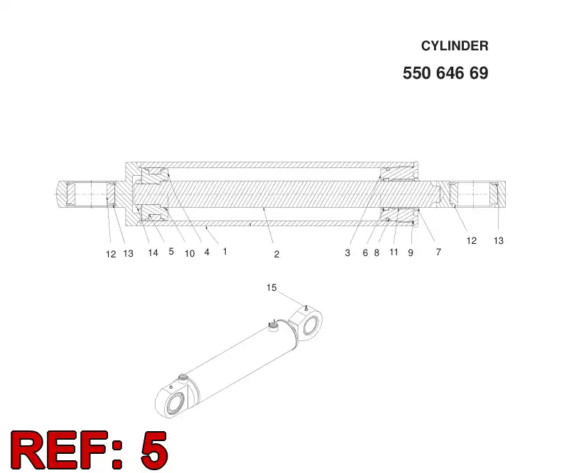 55078471 550 784 71 PISTON SEAL - Sandvik Technical Drawing