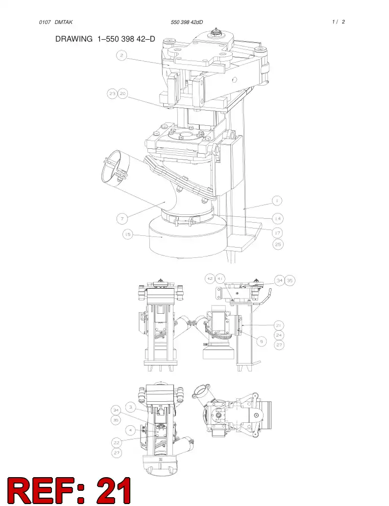 55078473 550 784 73 Screw, Adjusting - Sandvik Technical Drawing
