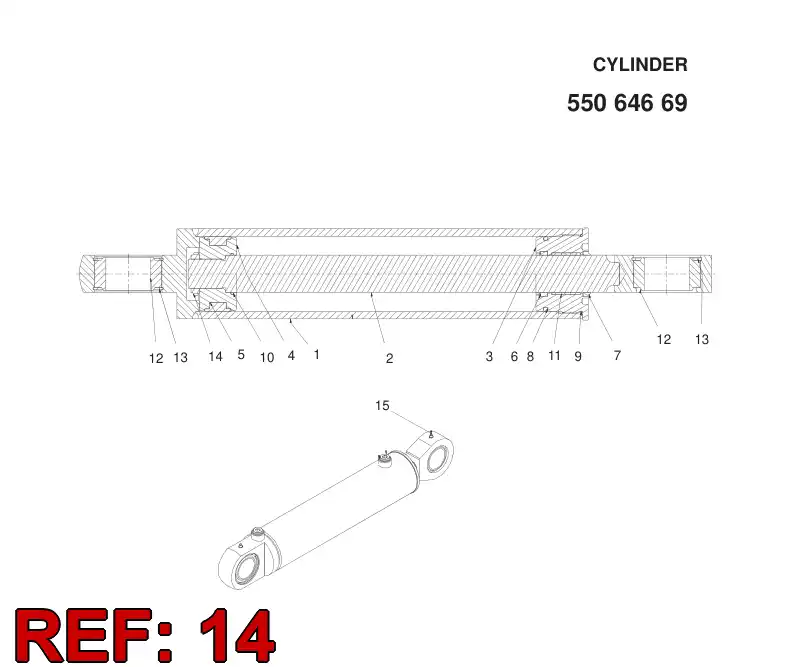 55078498 550 784 98 BACK UP RING - Sandvik Technical Drawing