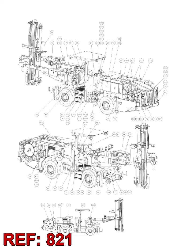 55078540 550 785 40 CAUTION BOARD SET - Sandvik Technical Drawing
