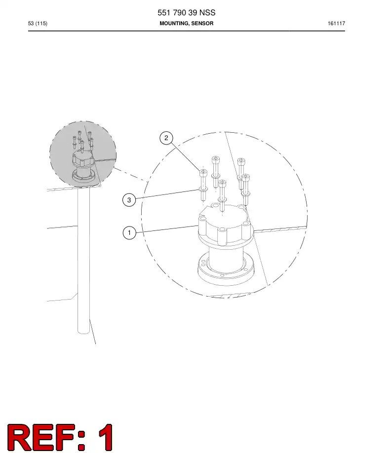 55078556a 550 785 56a Sensor - Sandvik Technical Drawing