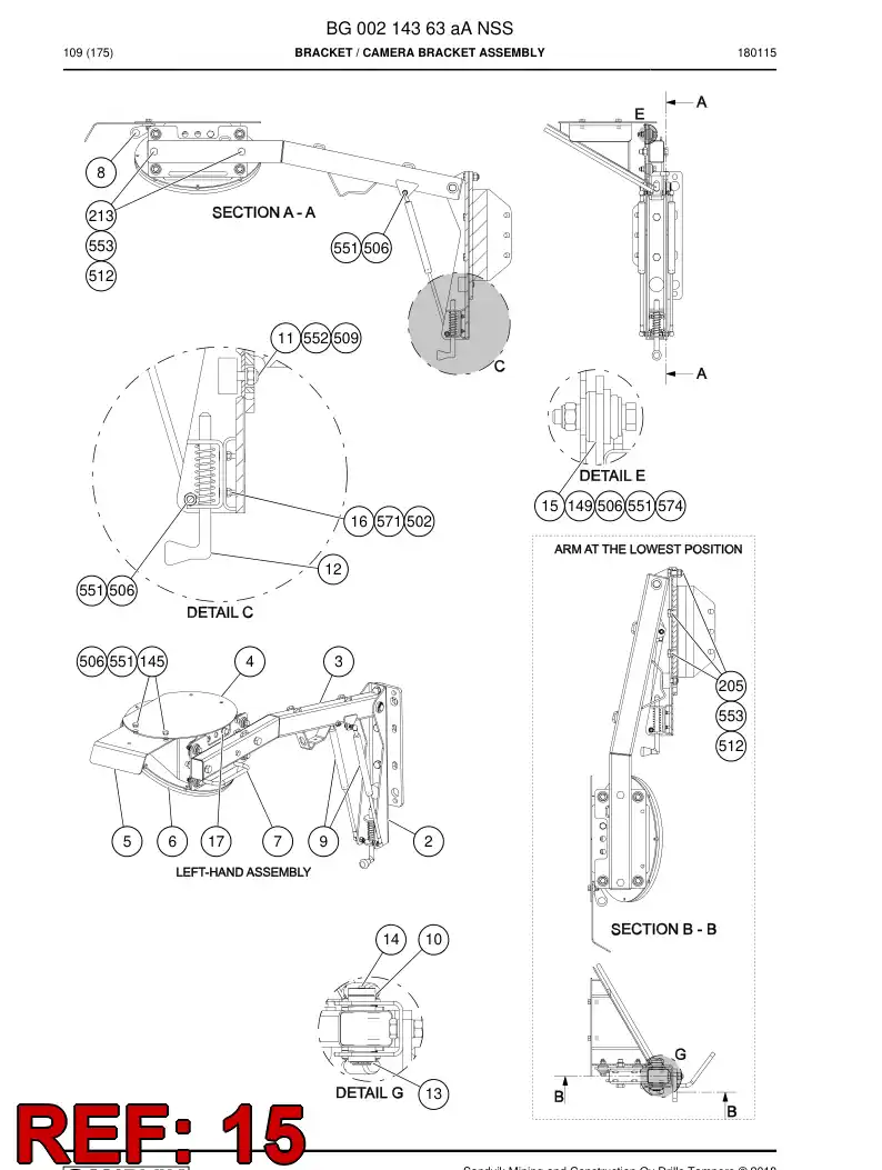 55078566 550 785 66 AMORTIGUADOR - Sandvik Technical Drawing