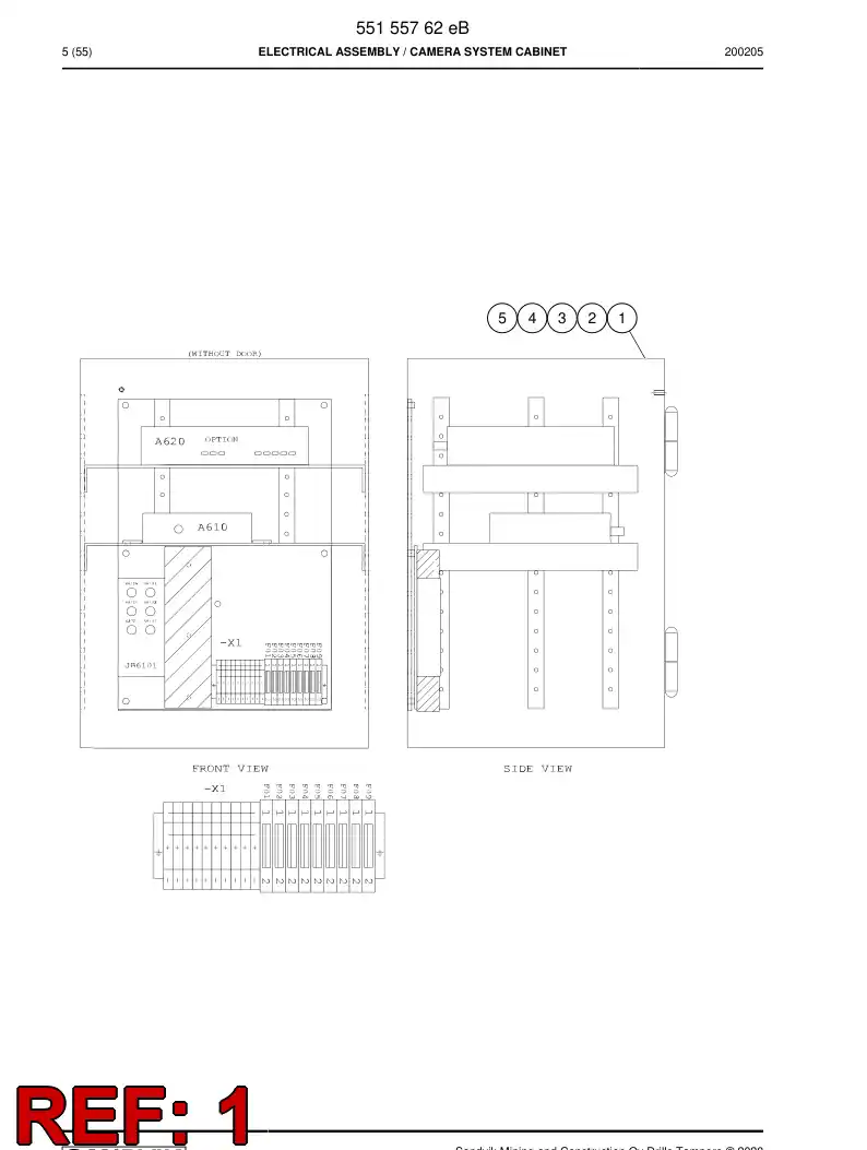 55078626f 550 786 26f Enclosure, Steel - Sandvik Technical Drawing
