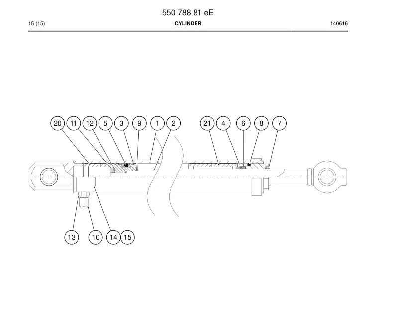 55078881e 550 788 81e Cylinder - Sandvik Technical Drawing