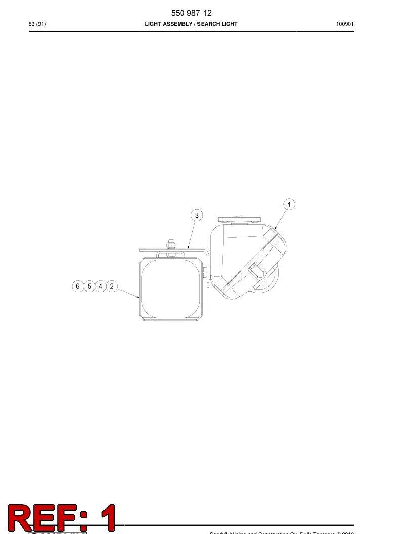 55078882b 550 788 82b Swinging mechanism - Sandvik Technical Drawing