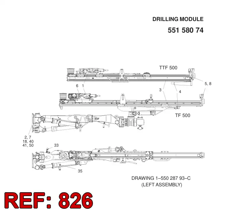 55078887 550 788 87 HOSING - Sandvik Technical Drawing