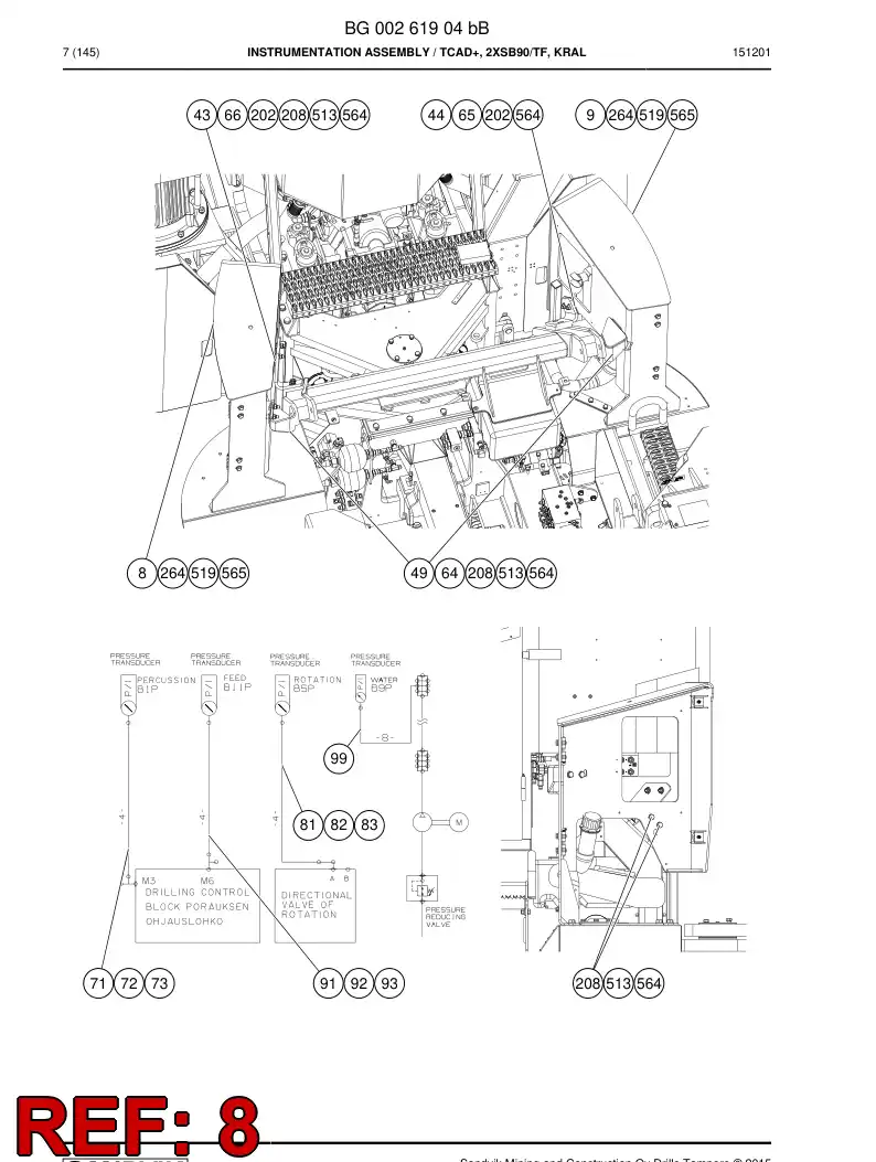 55079130b 550 791 30b Bracket - Sandvik Technical Drawing