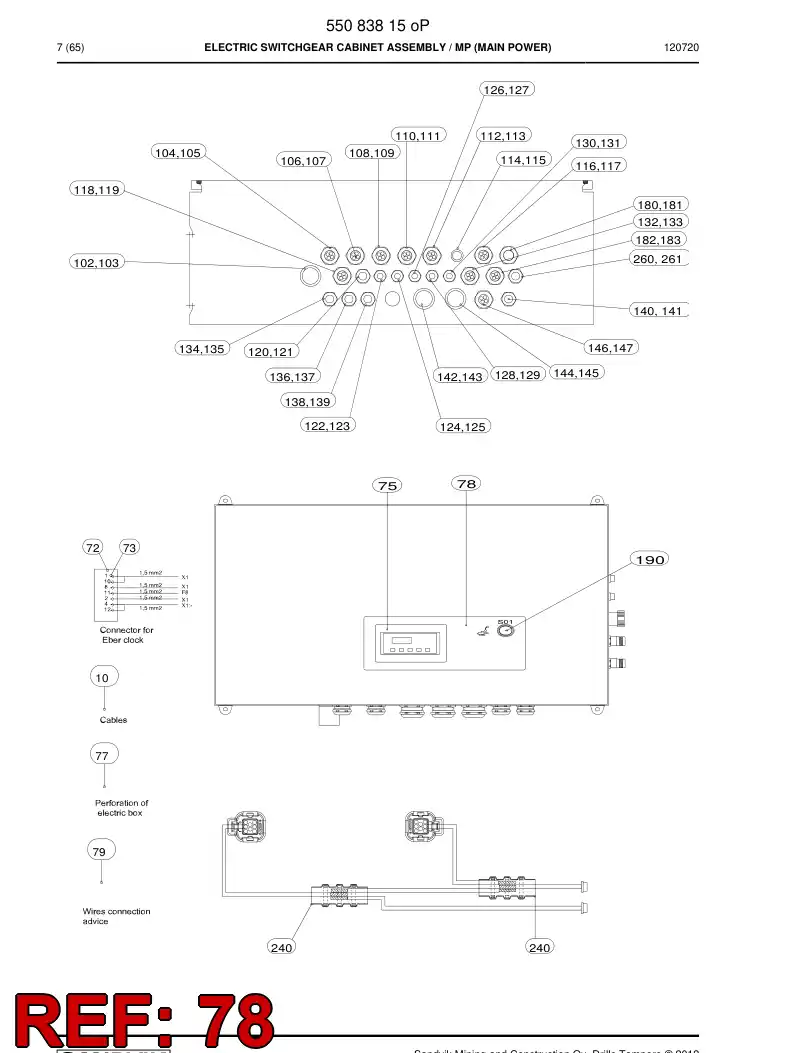 55079209 550 792 09 Decal - Sandvik Technical Drawing