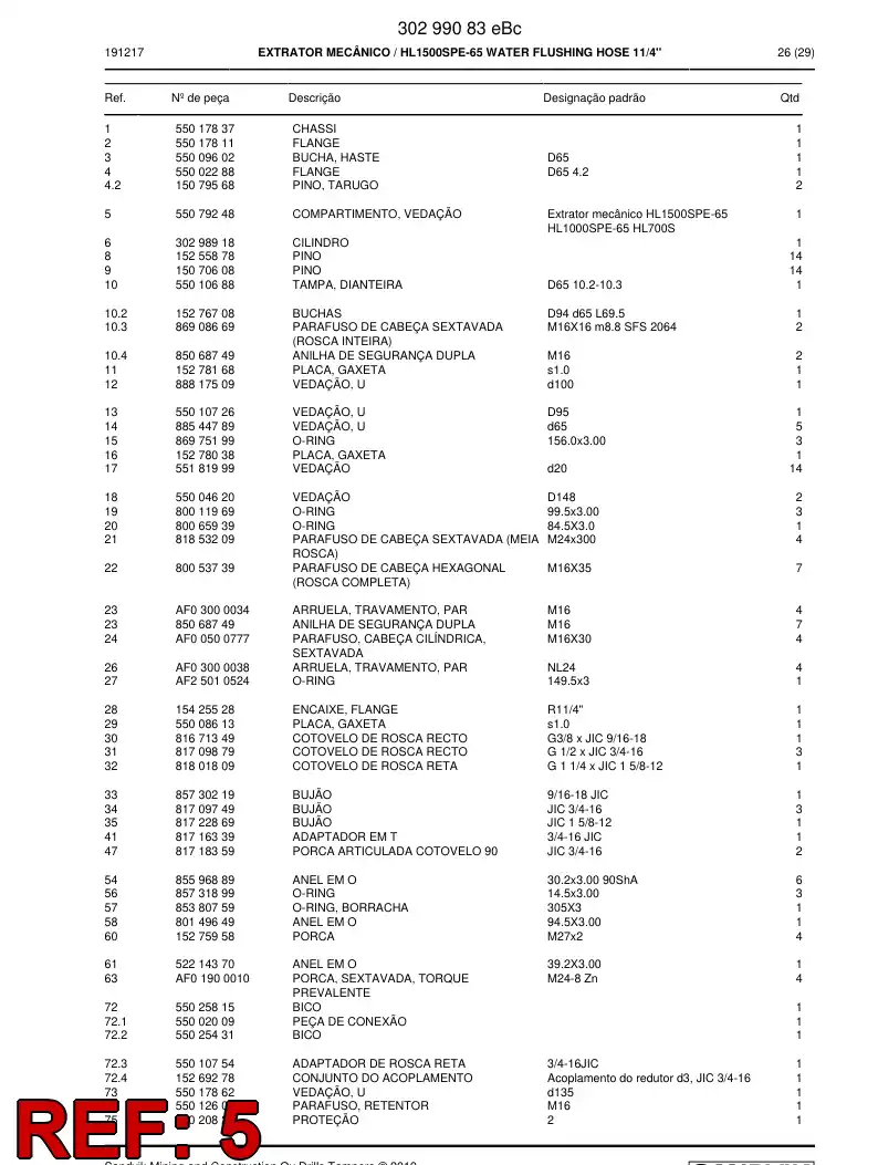 55079248 550 792 48 COMPARTIMENTO, SEAL - Sandvik Technical Drawing