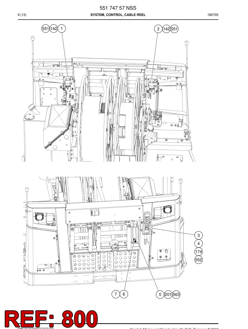 55079321d 550 793 21d Hosing Set - Sandvik Technical Drawing