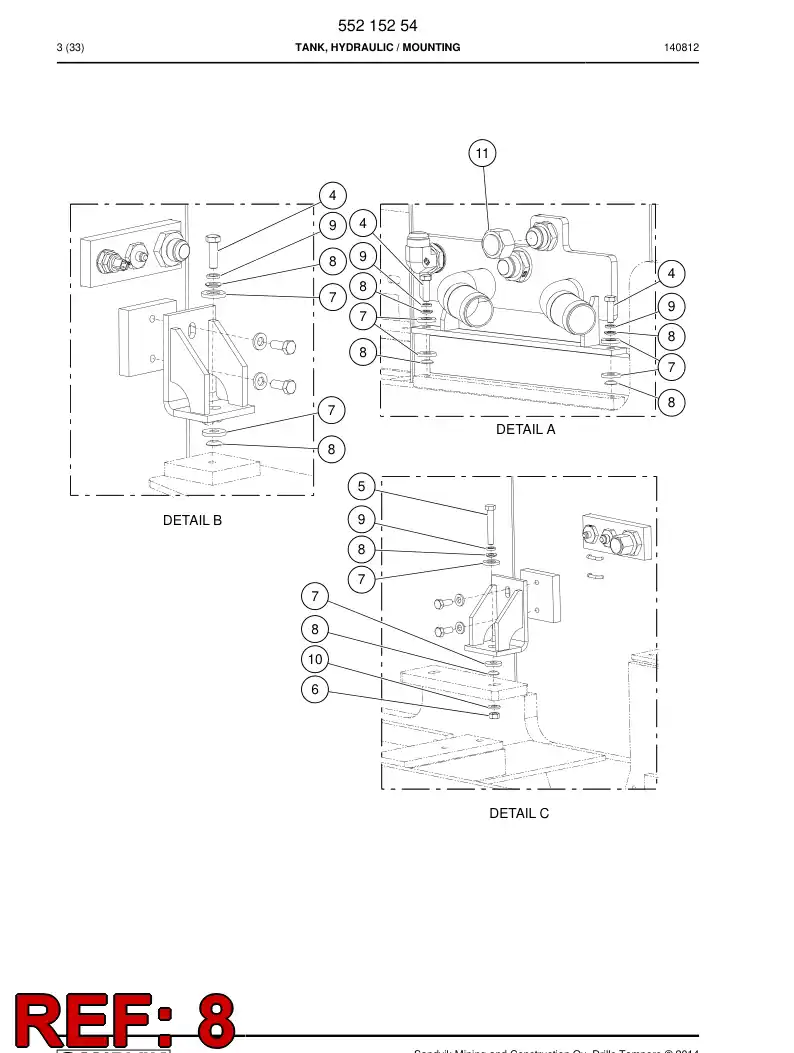55079354 550 793 54 Washer - Sandvik Technical Drawing