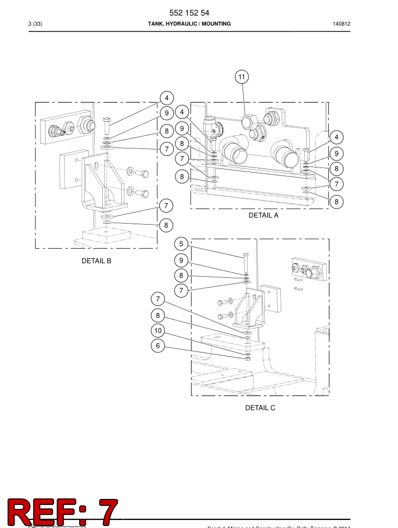 55079355 550 793 55 Washer - Sandvik Technical Drawing