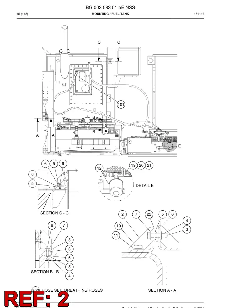 55079579 550 795 79 Support, Front - Sandvik Technical Drawing