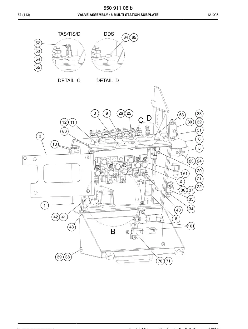 55079624 550 796 24 Seal - Sandvik Technical Drawing