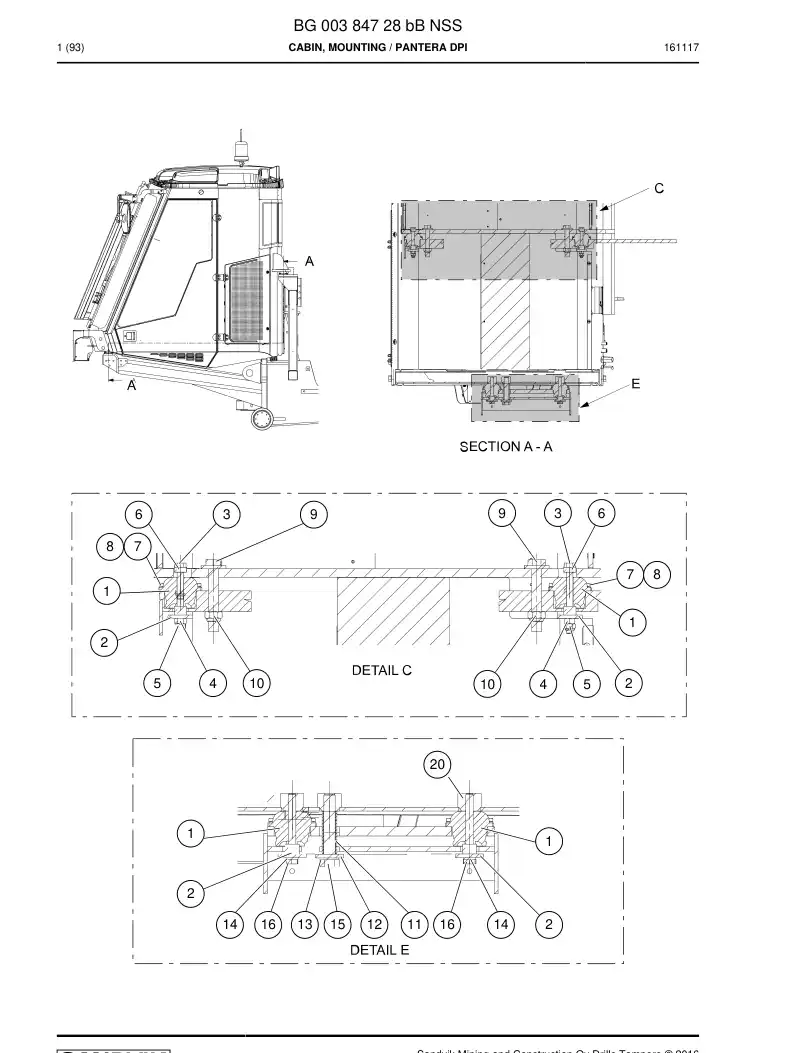 55079777 550 797 77 Washer - Sandvik Technical Drawing
