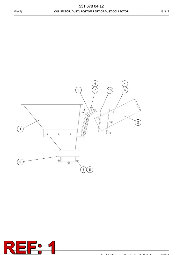 55079917 550 799 17 Welding assembly - Sandvik Technical Drawing