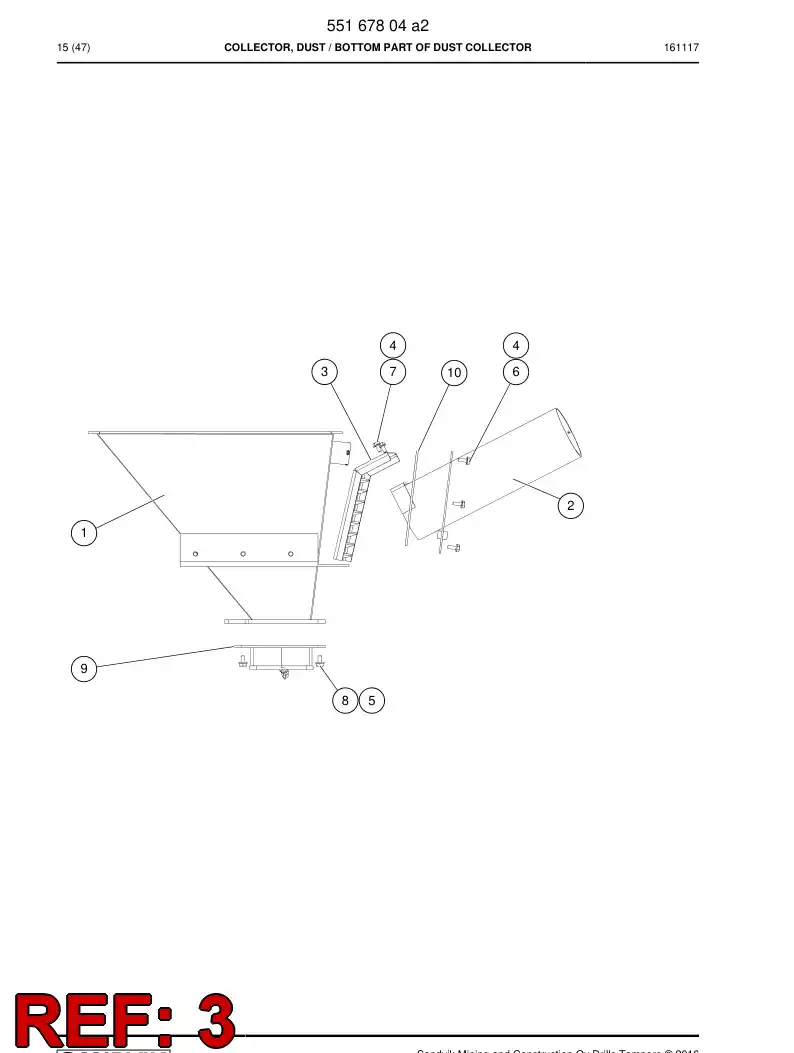 55079933 550 799 33 Plate - Sandvik Technical Drawing