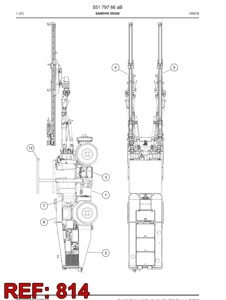 55079941c 550 799 41c Hosing - Sandvik Technical Drawing