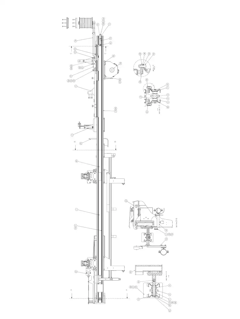 55079961 550 799 61 CHAIN FEED ASSEMBLY - Sandvik Technical Drawing