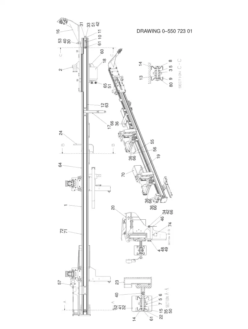 55079968a 550 799 68a CHAIN FEED - Sandvik Technical Drawing