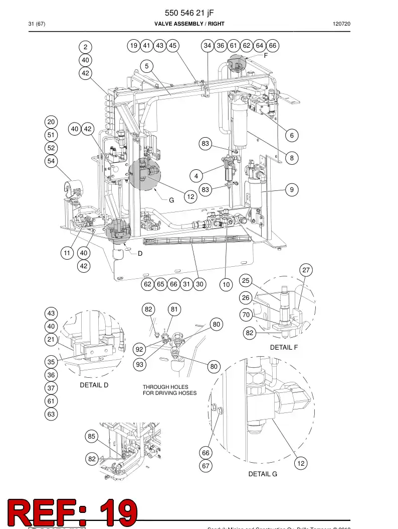55080031 550 800 31 Fasteners for piping - Sandvik Technical Drawing
