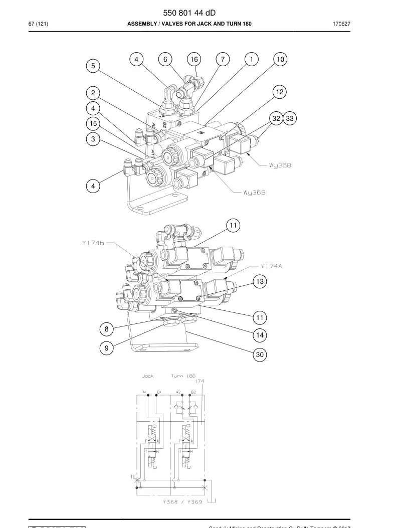 55080144d 550 801 44d Assembly - Sandvik Technical Drawing