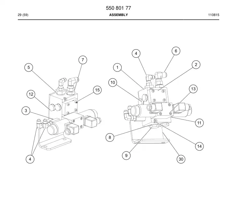 55080177 550 801 77 ASSEMBLY - Sandvik Technical Drawing