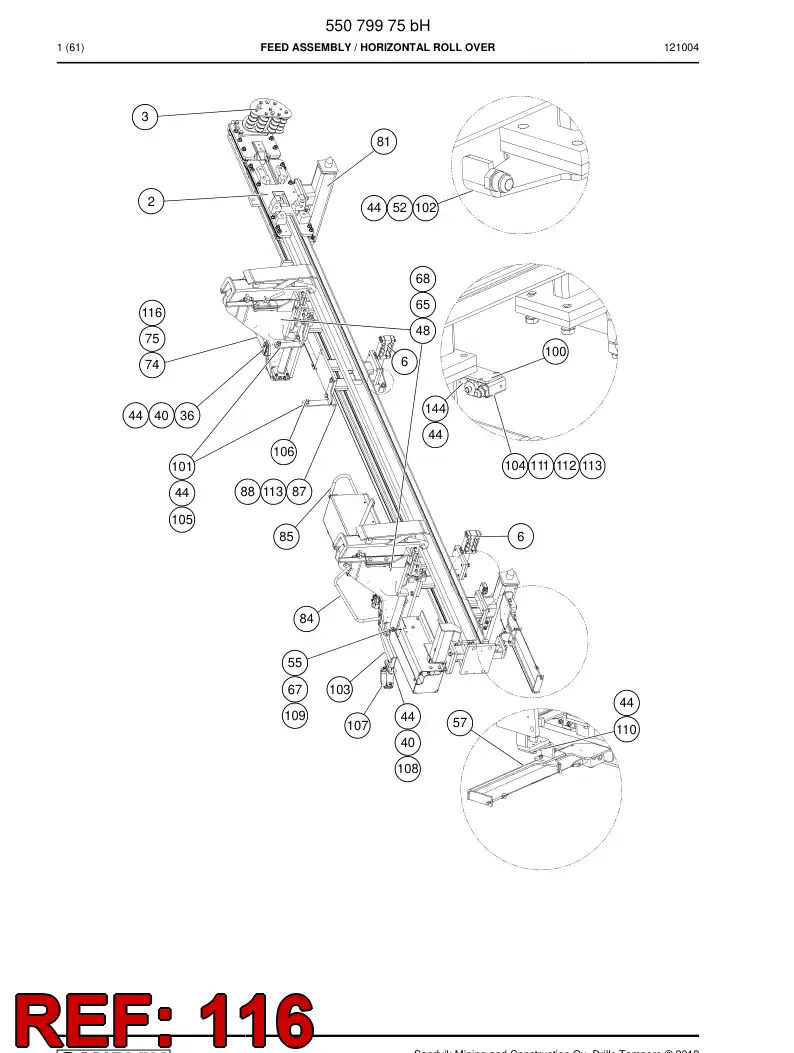 55080192 550 801 92 Fitting piece - Sandvik Technical Drawing