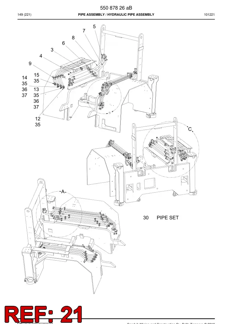 55080228 550 802 28 Pipe clamp - Sandvik Technical Drawing