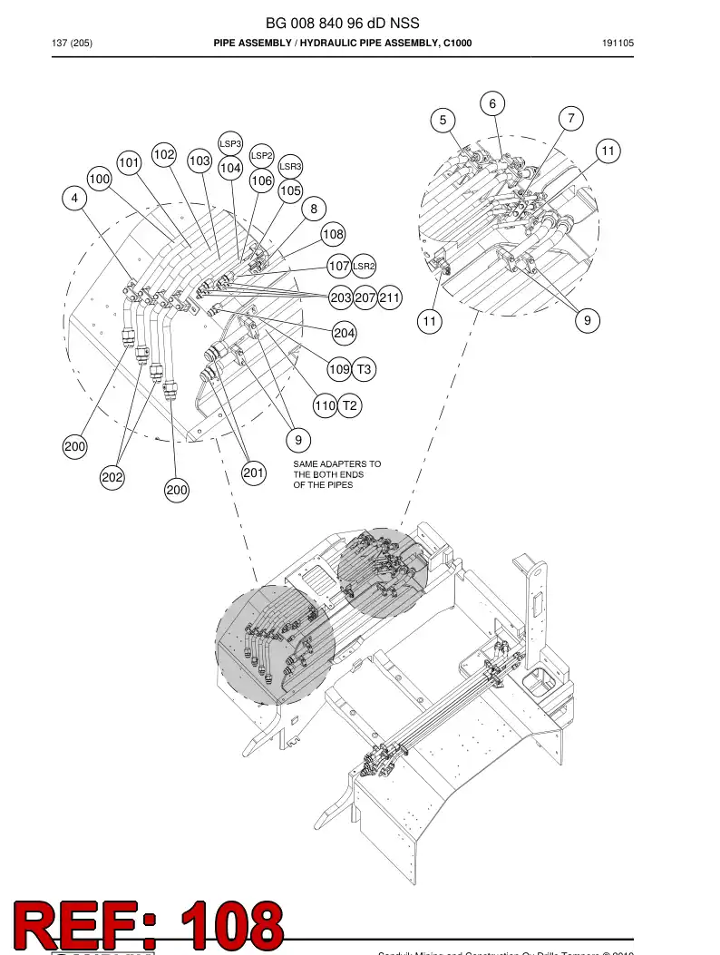 55080240 550 802 40 Pipe, Pressure - Sandvik Technical Drawing
