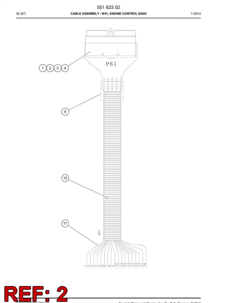 55080348 550 803 48 Guard - Sandvik Technical Drawing