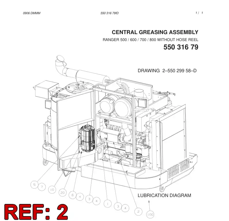55080574 550 805 74 Guard - Sandvik Technical Drawing