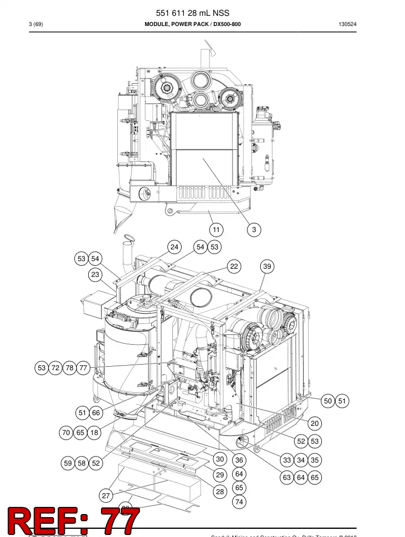 55080603a 550 806 03a Holder - Sandvik Technical Drawing