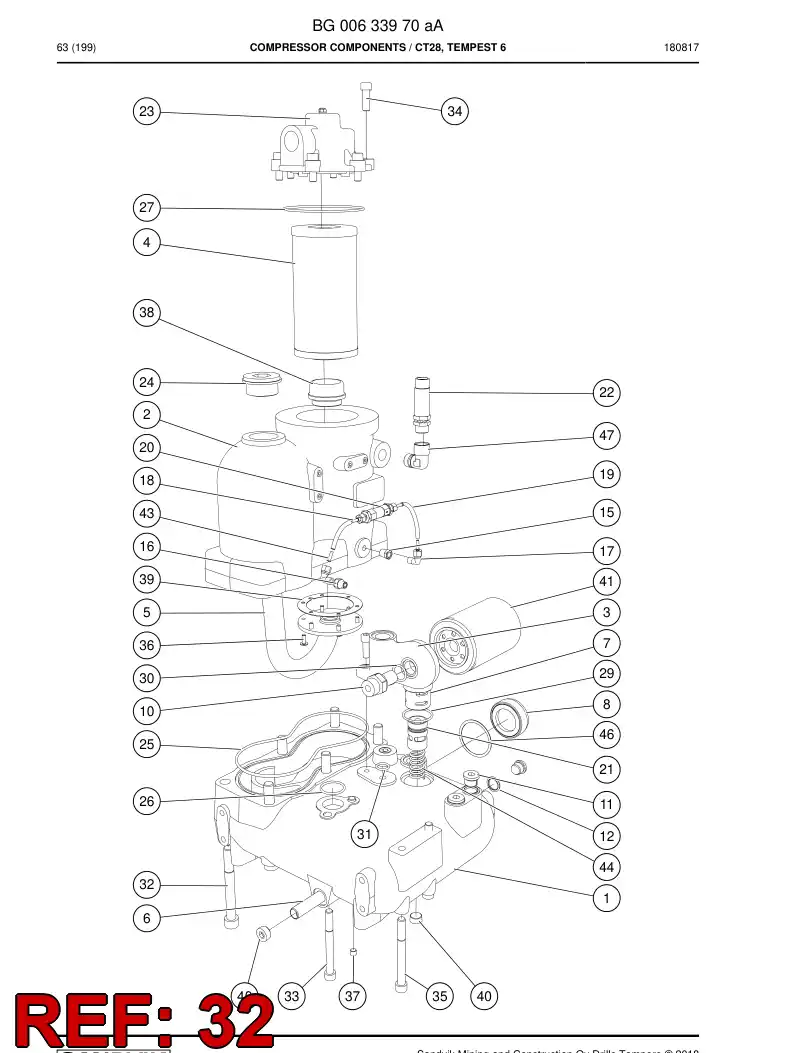 55080643 550 806 43 Hexagon socket head screw - Sandvik Technical Drawing