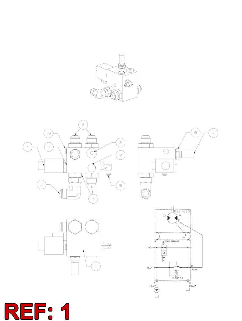 55080674 550 806 74 Body, Valve - Sandvik Technical Drawing