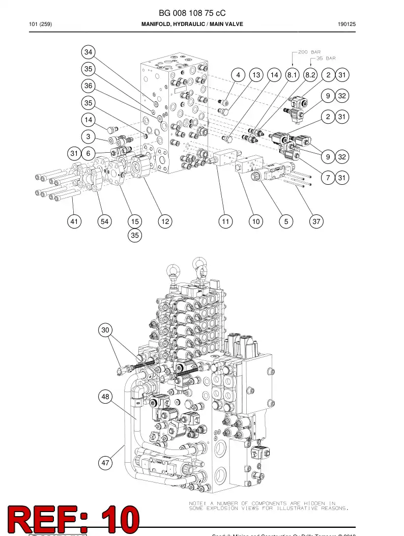 55082305a 550 823 05a Valve, Check, Pilot to Open - Sandvik Technical Drawing