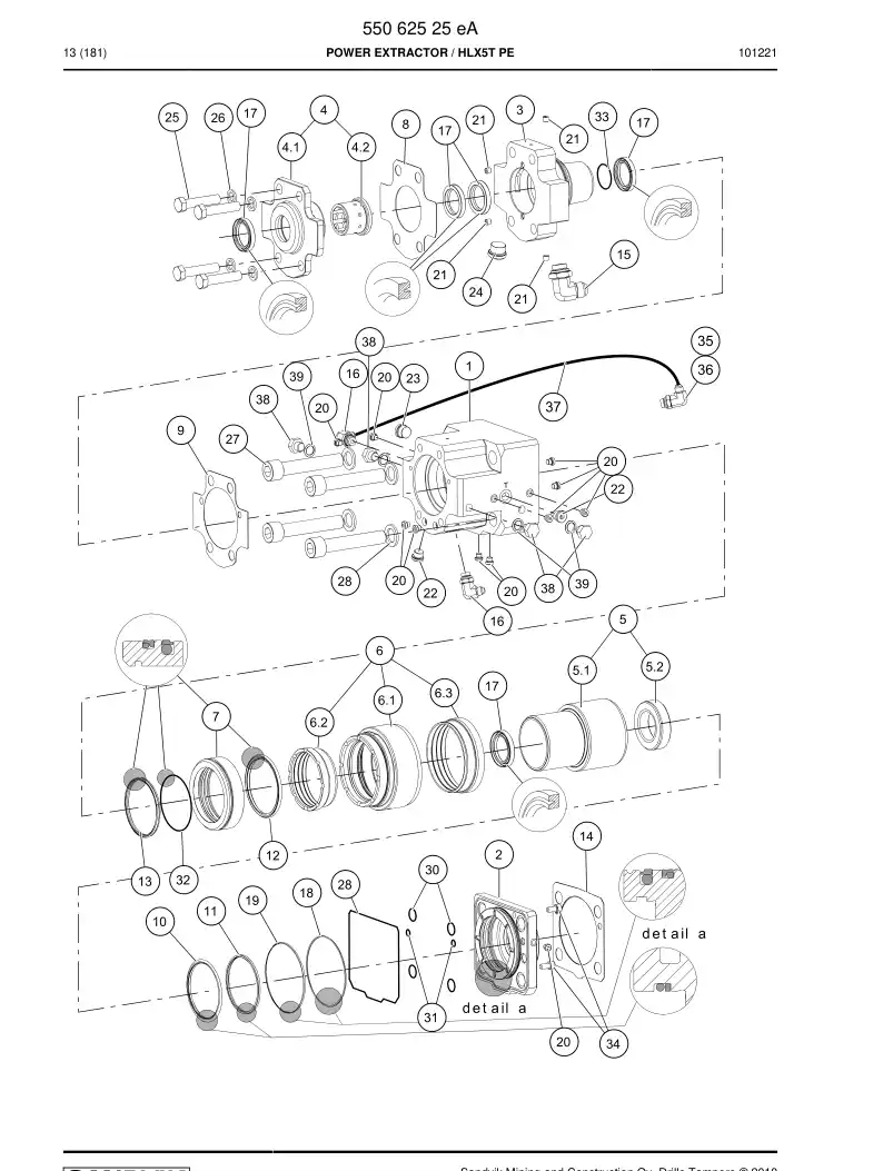 55082732 550 827 32 Seal kit - Sandvik Technical Drawing
