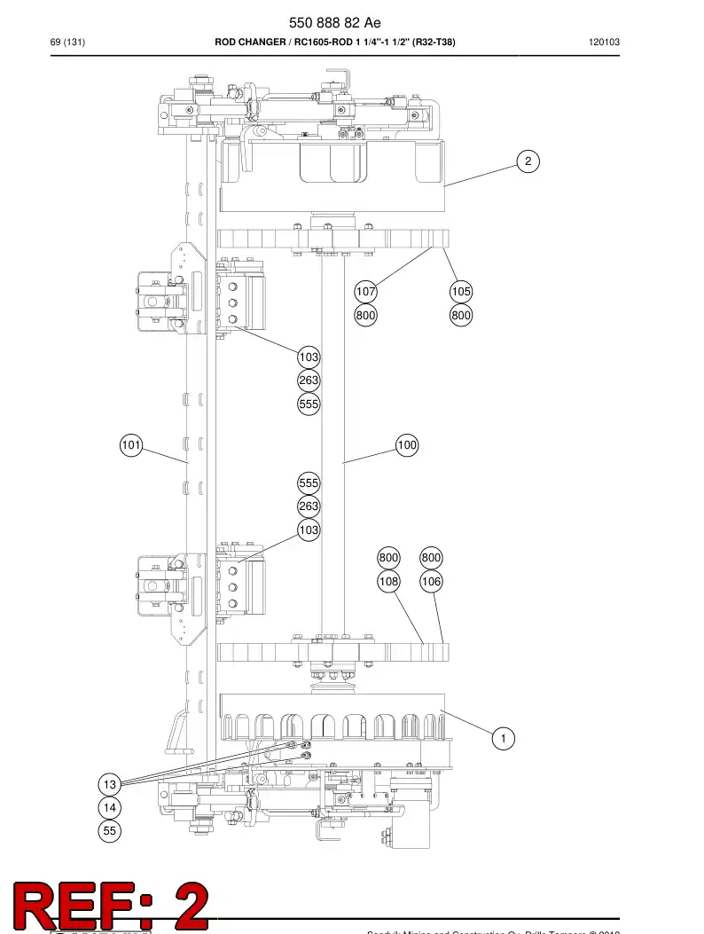 55082789 550 827 89 Front body - Sandvik Technical Drawing