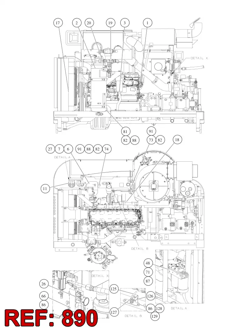 55082918 550 829 18 HYDRAULIC DIAGRAM - Sandvik Technical Drawing