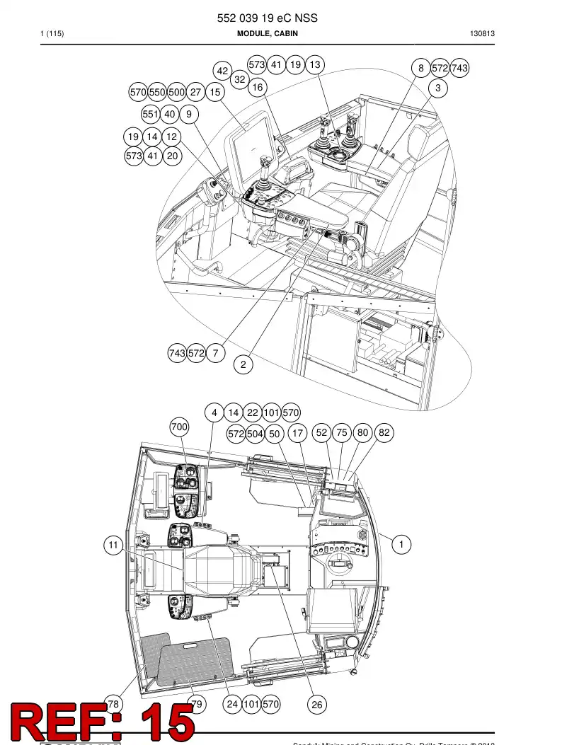 55082922b 550 829 22b Display - Sandvik Technical Drawing