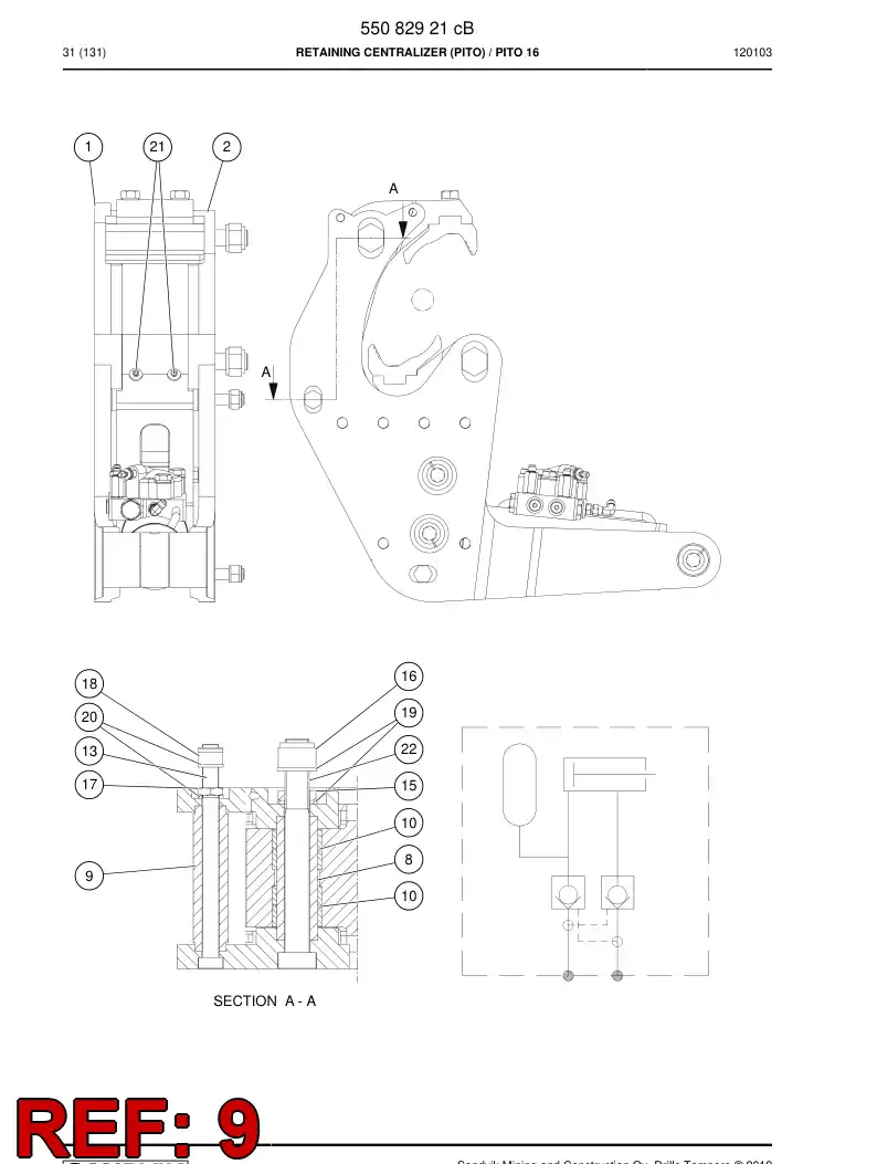 55082930 550 829 30 Bushing - Sandvik Technical Drawing