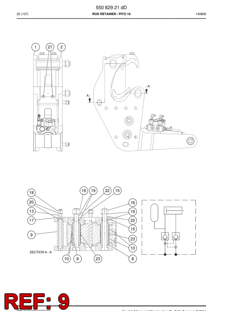 55082930a 550 829 30a BUSHING - Sandvik Technical Drawing