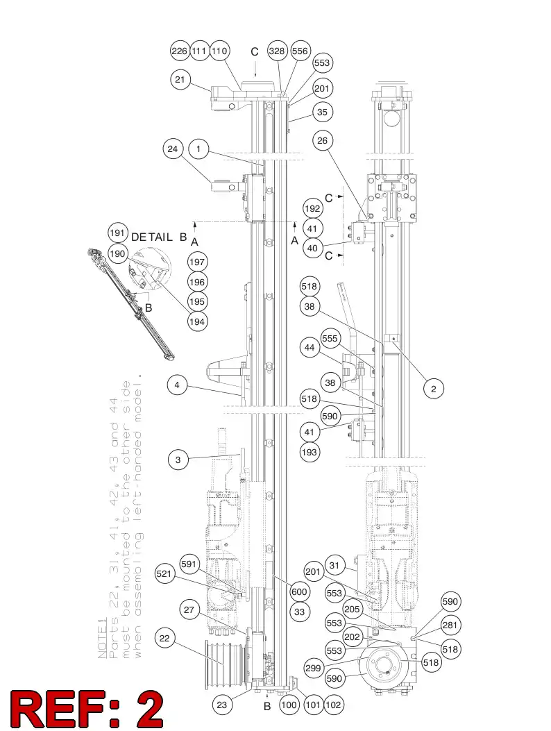 55082969 550 829 69 CYLINDER - Sandvik Technical Drawing
