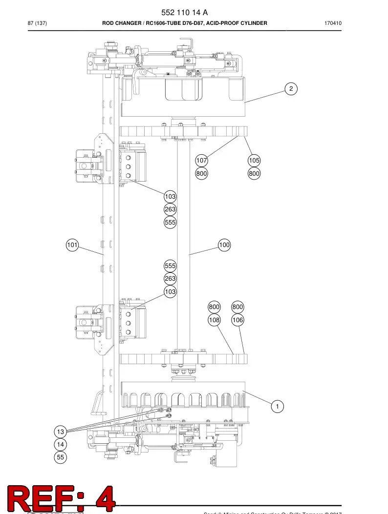 55083003a 550 830 03a Cover - Sandvik Technical Drawing
