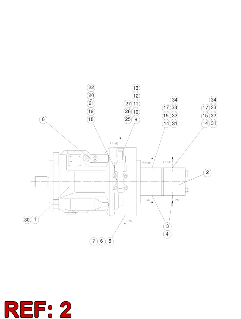 55083049 550 830 49 PUMP ASSEMBLY - Sandvik Technical Drawing
