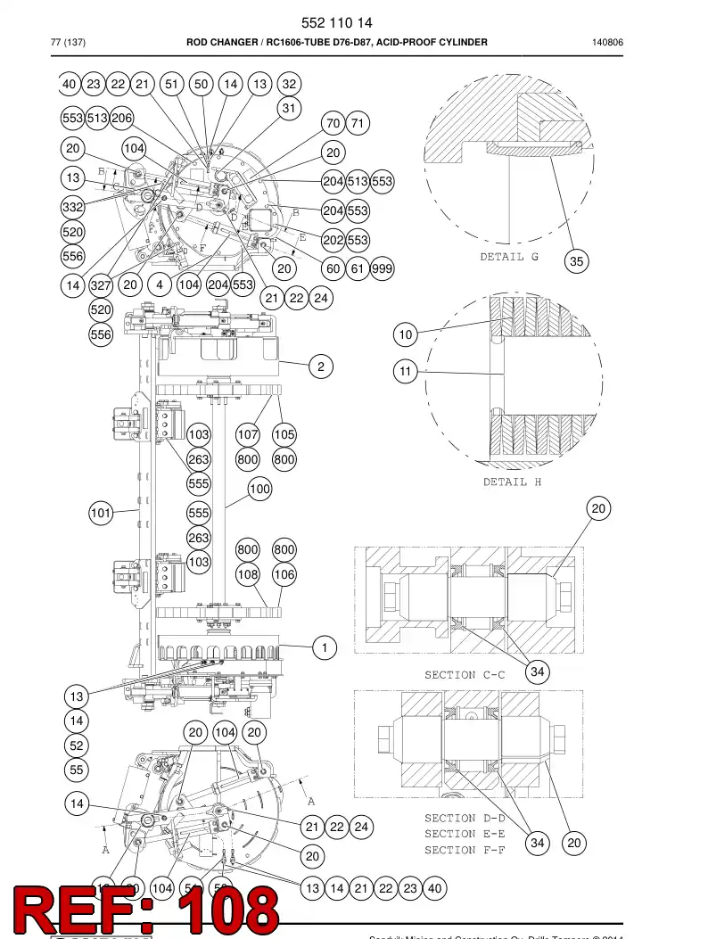 55083050a 550 830 50a Plate - Sandvik Technical Drawing