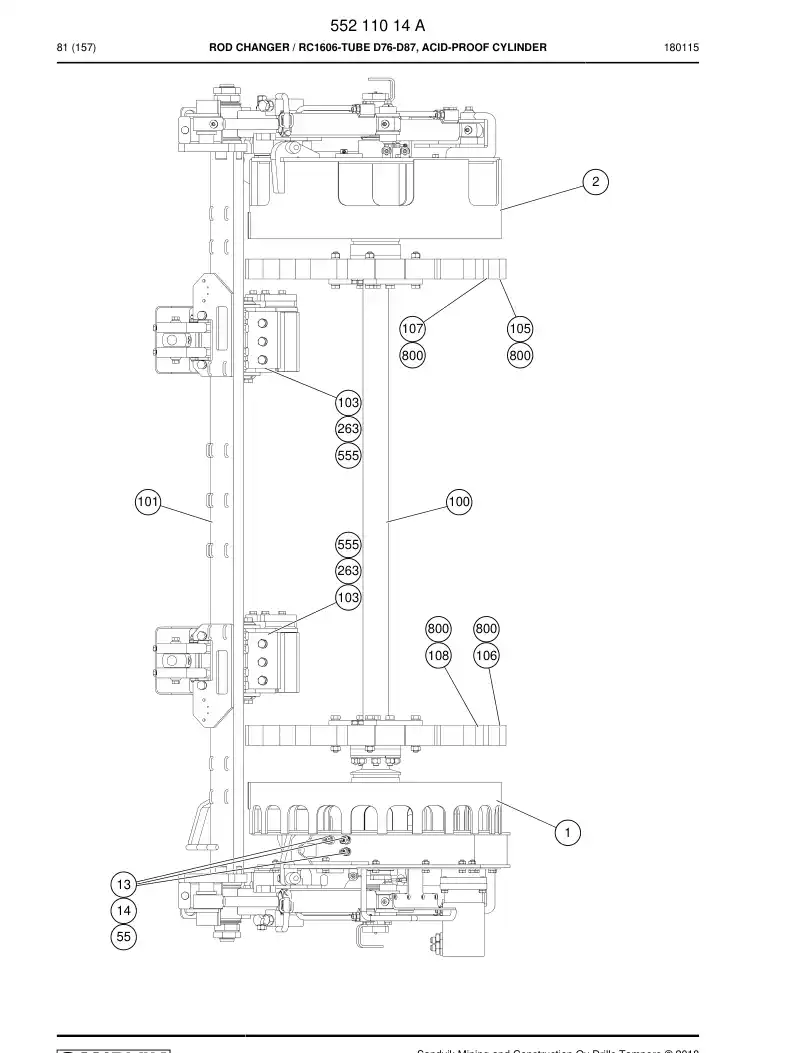 55083053 550 830 53 Plate - Sandvik Technical Drawing