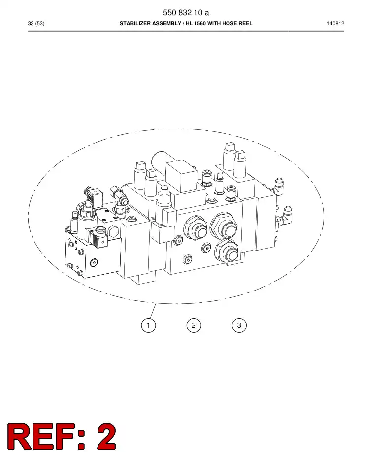 55083124h 550 831 24h Hosing Set - Sandvik Technical Drawing